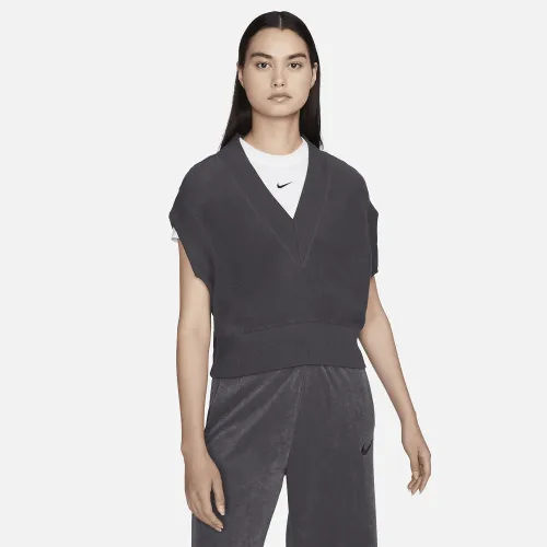 Nike Sportswear Collection жіноча Reverse French Terry Vest колір сірий