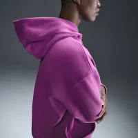 Nike Sportswear Phoenix Fleece женская оверсайз Pullover Толстовка с капюшоном цвет фиолетовый