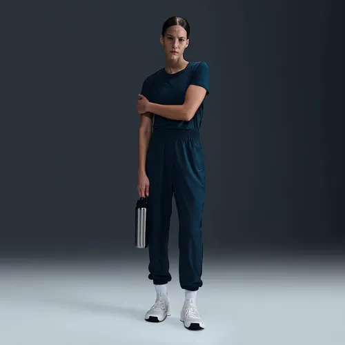 Nike One женская Dri-FIT С высокой Талией 7/8 Joggers синий