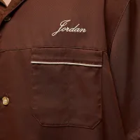 Nike Jordan x SoleFly мужские Barista Shirt цвет коричневый