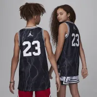 Nike Jordan23 Big дитячі Printed Jersey колір чорний