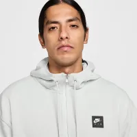 Nike Air мужские Full-Zip Fleece Толстовка с капюшоном цвет серый