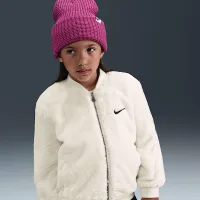 Nike Little детские Faux Fur Bomber Куртка цвет белый