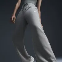 Nike Sportswear Phoenix Fleece женская С высокой Талией Wide-Leg Sweatpants цвет зеленый