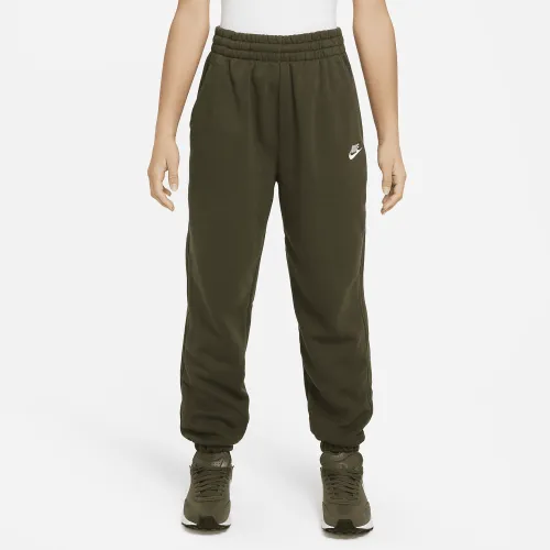 Nike Sportswear Club Fleece Big детские Loose Pants цвет зеленый