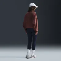 Nike Sportswear Phoenix Fleece женская Over-оверсайз Crew-Neck Logo свитшот цвет коричневый