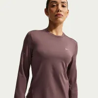 Nike Swift женская Dri-FIT UV Long-Sleeve Crew-Neck Running Top цвет фиолетовый
