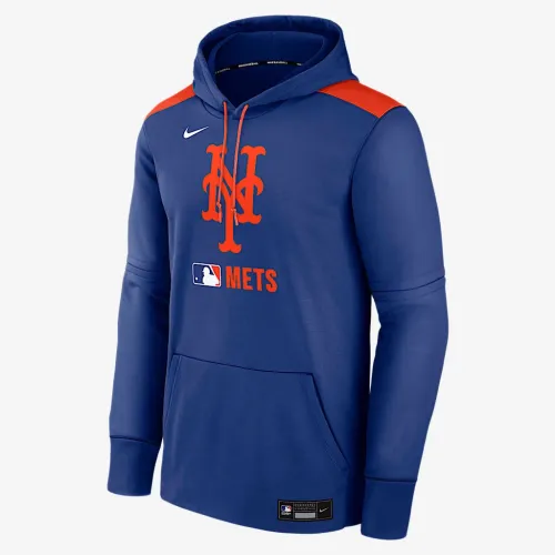 New York Mets Authentic Collection чоловічі Nike Therma MLB Pullover Толстовка з капюшоном блакитний