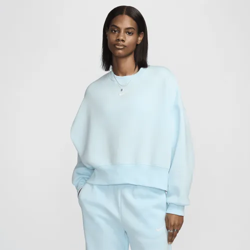 Nike Sportswear Phoenix Fleece женская Over-оверсайз Crew-Neck свитшот синий