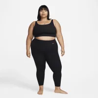 Nike Zenvy Rib женская Light-Support Non-Padded Longline Sports Bra (большие размеры) цвет черный