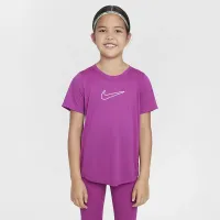 Nike One Fitted Big детские (Girls') Dri-FIT Short-Sleeve Top цвет фиолетовый