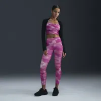 Nike One жіноча З високою талією 7/8 Printed лосіни колір фіолетовий