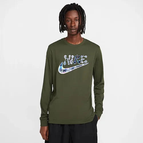 Nike Sportswear Club Long-Sleeve футболка колір зелений