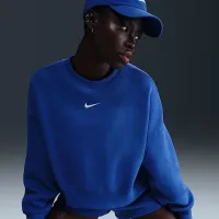 Nike Sportswear Phoenix Fleece женская Over-оверсайз Crew-Neck свитшот синий