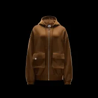 Nike Sportswear женская оверсайз Full-Zip French Terry Толстовка с капюшоном цвет коричневый