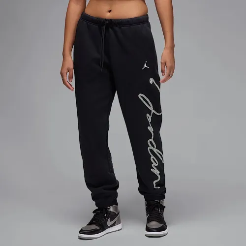 Nike Jordan Brooklyn Fleece женская Graphic Pants цвет черный