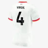 Virgil van Dijk Liverpool 2024/25 Stadium Third мужские Nike Dri-FIT Soccer Jersey цвет белый