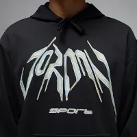 Nike Jordan Sport Crossover мужские Dri-FIT Pullover Fleece Толстовка с капюшоном цвет черный
