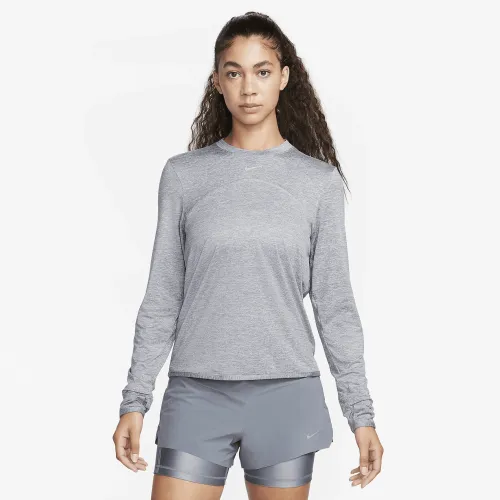 Nike Dri-FIT Swift Element UV женская Crew-Neck Running Top цвет серый