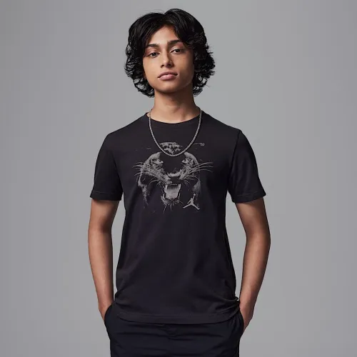 Nike Air Jordan 3 Big детские Jordan Panther Graphic футболка цвет черный