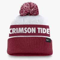 Alabama Crimson Tide Primetime Peak мужские Nike College Cuffed Pom Beanie цвет красный