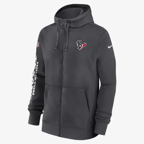 Houston Texans Sideline Team Issue Club чоловічі Nike NFL Pullover Толстовка з капюшоном колір сірий