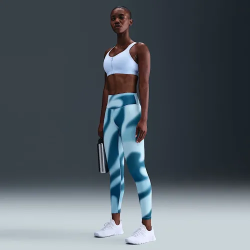 Nike One женская Dri-FIT С высокой Талией 7/8 лосины синий