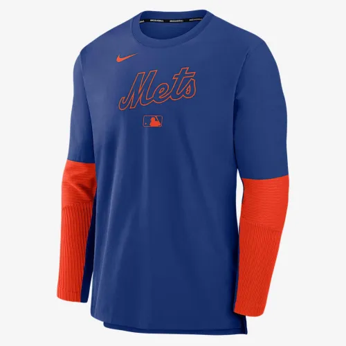 New York Mets Authentic Collection Player чоловічі Nike Dri-FIT MLB Pullover світшот блакитний