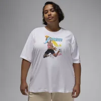 Nike Jordan жіноча Graphic Girlfriend футболка (великі розміри) колір білий