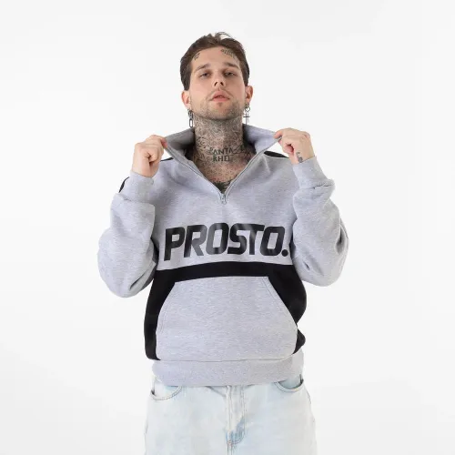 Кофта/футболка Prosto Klasyk Half Zip Wulk KL232MSWE3021 - Сіра