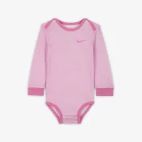 Nike Baby Essentials Baby (12-24M) Long Sleeve Bodysuits (3 Pack) колір білий