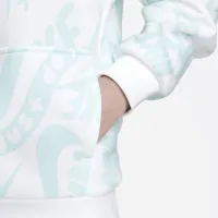 Nike Sportswear Club Fleece Big детские Printed Pullover Толстовка с капюшоном цвет зеленый