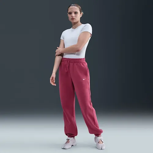 Nike Sportswear Phoenix Fleece жіноча З високою талією оверсайз Sweatpants колір фіолетовий