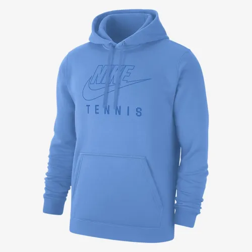 Nike Swoosh Club Fleece чоловічі Tennis Pullover Толстовка з капюшоном блакитний