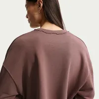 Nike Sportswear Chill Terry женская оверсайз French Terry Crew-Neck свитшот цвет фиолетовый