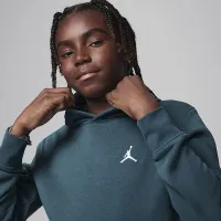 Nike Jordan MJ Brooklyn Big детские Fleece Pullover Толстовка с капюшоном цвет зеленый