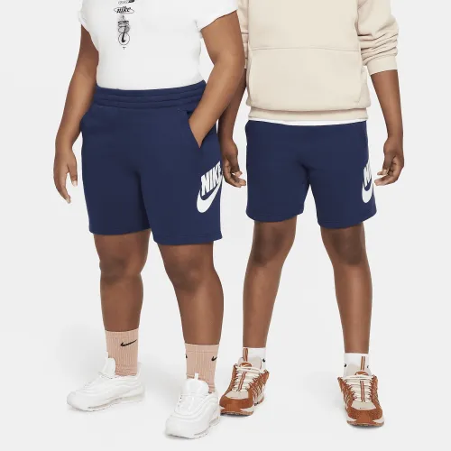 Nike Sportswear Club Fleece Big дитячі French Terry шорти (Extended Size) блакитний