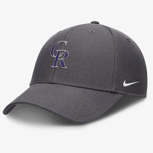 Colorado Rockies Club чоловічі Nike Dri-FIT MLB Adjustable Hat колір сірий