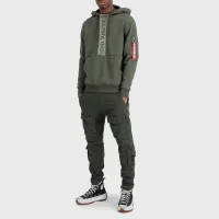 Кофта/футболка Alpha Industries Front Print Hoody 138331142 - зеленая