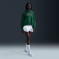 Nike Sportswear Phoenix Fleece женская Over-оверсайз Толстовка с капюшоном цвет зеленый