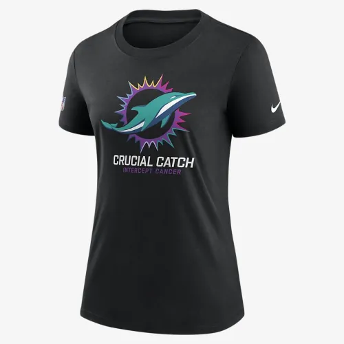 Miami Dolphins Crucial Catch женская Nike NFL футболка цвет черный