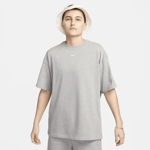 Nike Sportswear Essential жіноча оверсайз футболка колір сірий