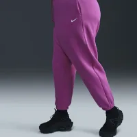 Nike Sportswear Phoenix Fleece женская С высокой Талией оверсайз Sweatpants (большие размеры) цвет фиолетовый
