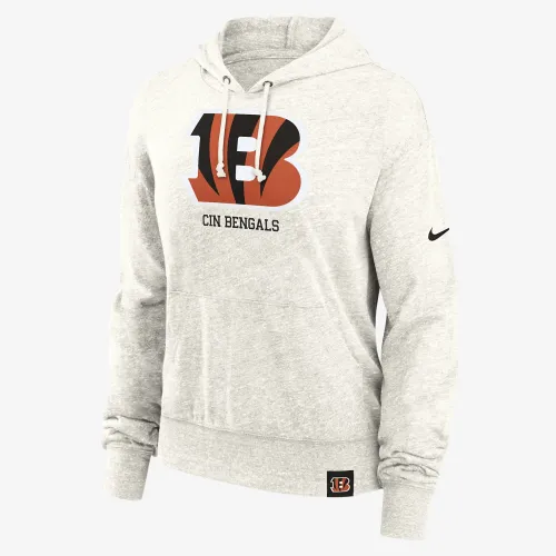 Cincinnati Bengals Gym Vintage женская Nike NFL Pullover Толстовка с капюшоном цвет коричневый