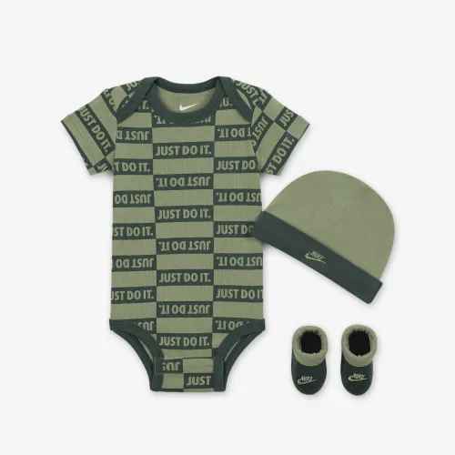 Nike Baby (0-9M) Textuцвет красный Club 3-Piece Bodysuit набор цвет зеленый