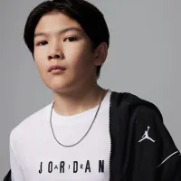 Nike Jordan Big дитячі Embroideколір червоний Logo футболка колір білий