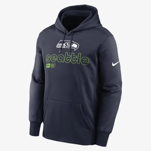Seattle Seahawks Men’s Nike Therma NFL Pullover Толстовка з капюшоном блакитний