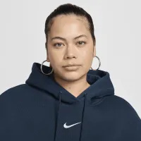 Nike Sportswear Phoenix Fleece жіноча оверсайз Pullover Толстовка з капюшоном (великі розміри) блакитний