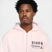 Nike Club мужские Full-Zip Fleece Толстовка с капюшоном Pink