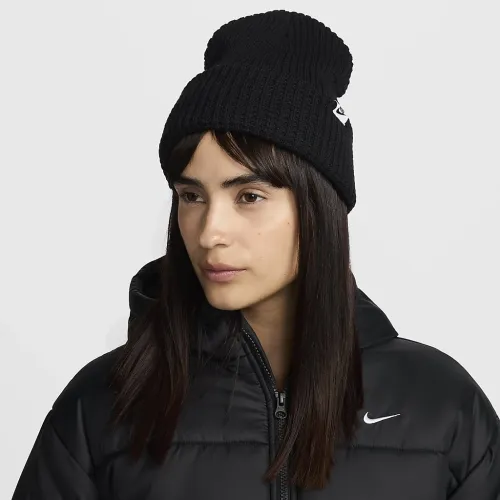 Nike Peak Waffle Knit Beanie колір чорний